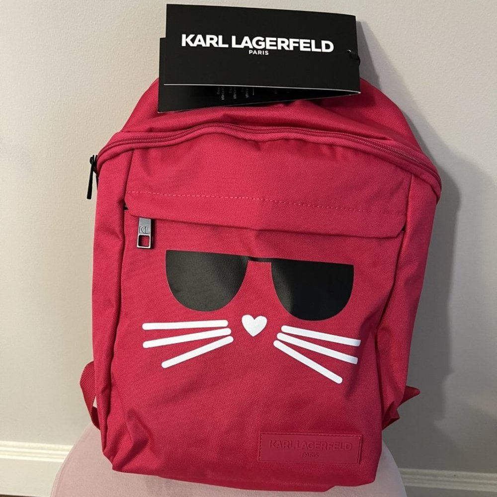 KARL LAGERFELD - Cat-Logo Textile Backpack -  NWT